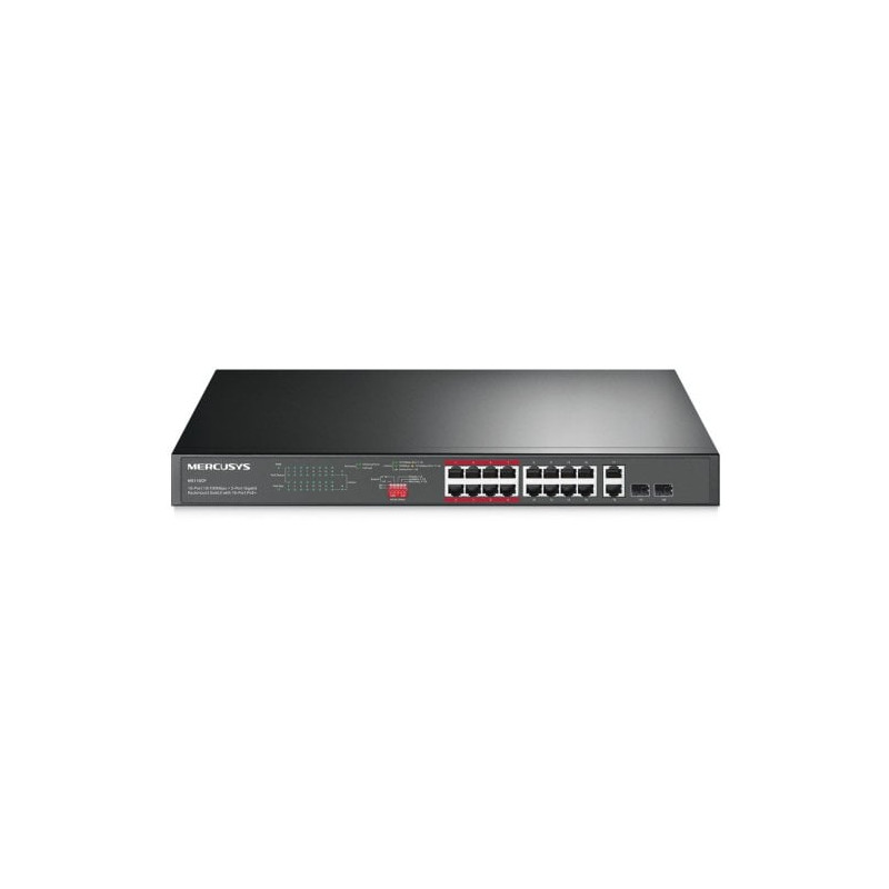 switch mercusys ms120gp non gestito 20 porte 16x poe+ 2x gigabit