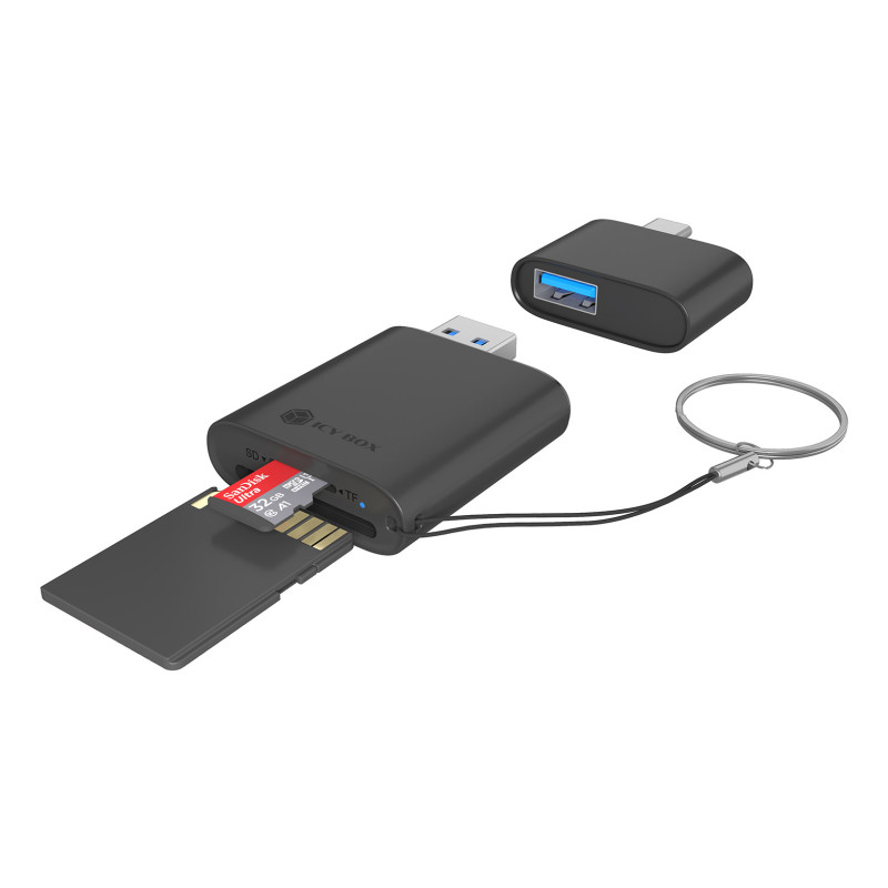 lettore di scheda icy box ib-cr204-cu3 2in1 usb 3.2 gen 1