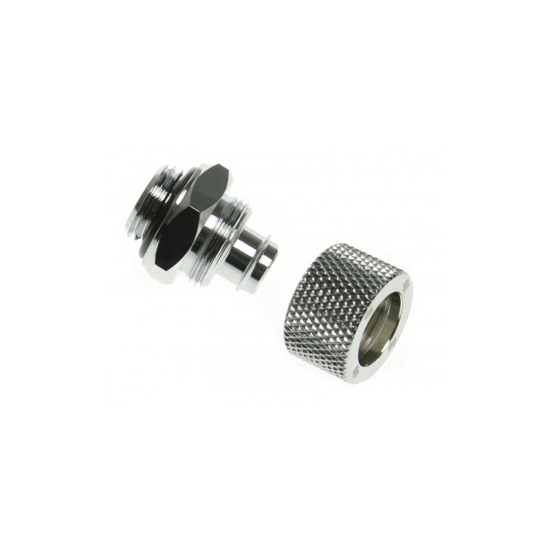 Conettore bitspower 1/4" su 11/8mm argento lucido