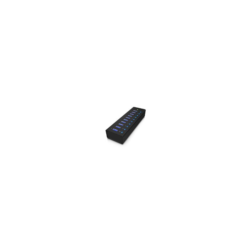 hub usb icybox usb 3.0 con 10 porte [ib-ac6110]