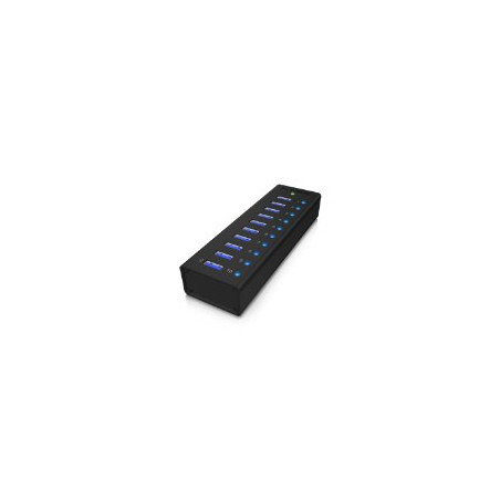 hub usb icybox usb 3.0 con 10 porte [ib-ac6110]