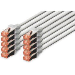 cavo patch digitus rj45 cat6 s/ftp 1m grigio 10pz [dk-1644-010-10]