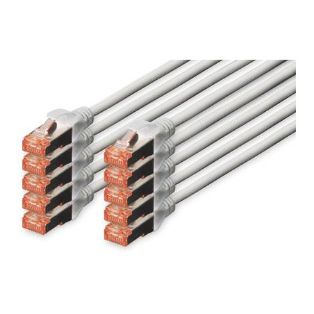 cavo patch digitus rj45 cat6 s/ftp 1m grigio 10pz [dk-1644-010-10]