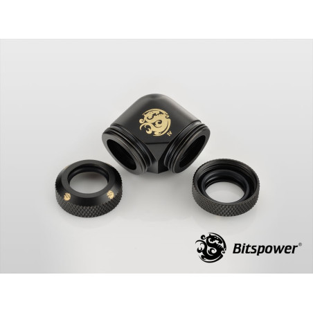 Adattatore bitspower multi-link 90 grad carbonio nero
