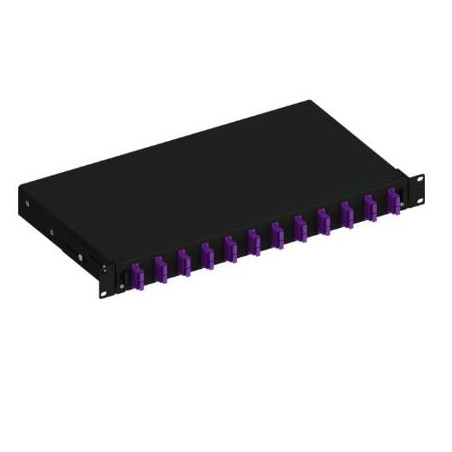 cassetto ottico techly sb-12scdm4b 19'' con 12 prese