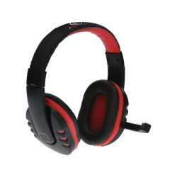 cuffie rebeltec con microfono nero/rosso [uhrecrmp032]