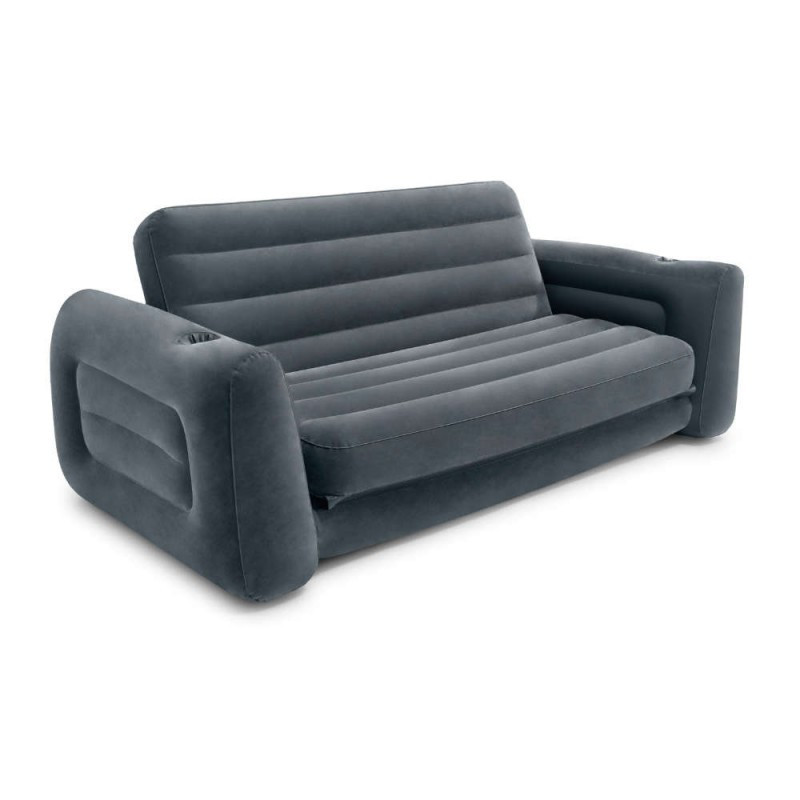 poltrona intex gonfiabile/convertibile in letto 2 posti grigio