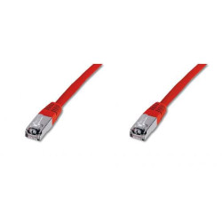 Cavo di rete digitus schermato f/utp cat. 5e mt. 1 rosso [dk1522010r]