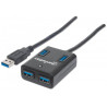 hub usb manhattan 3.0 4 porte nero