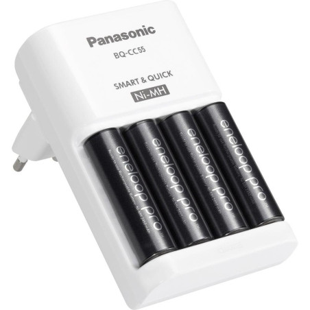 caricabatterie panasonic eneloop bq-cc55 carica rapida aa 550ma