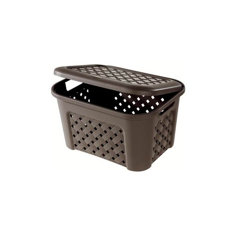 cesto tontarelli arianna 8105406909 con coperchio 25 litri wenge'