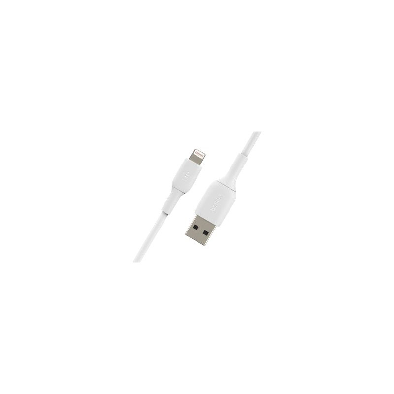 cavo belkin ric./sinc. lightning 2m, pvc, bianco, cert. mfi [caa001bt2mwh]