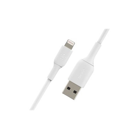 cavo belkin ric./sinc. lightning 2m, pvc, bianco, cert. mfi [caa001bt2mwh]