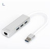 hub usb digitus usb 3.0 3 porte e adattatore a gigabit lan [da702501]