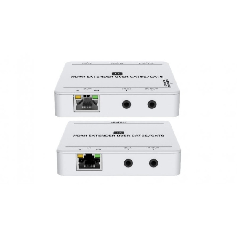 extender hdmi level one cat.5/6 4k 50 m bianco [hve-9007]