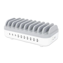 docking station manhattan stazione di ricarica 10 porte usb 120w