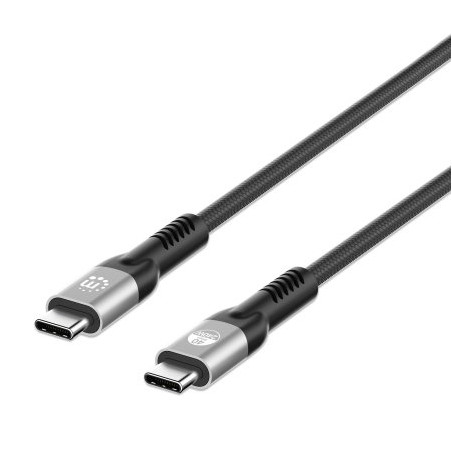 cavo usb manhattan tipo-c a tipo-c 3.1 40000mbit/s 1m nero