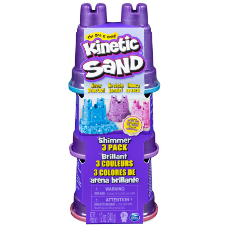 set da gioco spinmaster kinetic sand castello di sabbia multicolore
