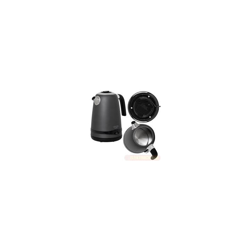 bollitore elettrico adler ad 1295 senza fili 1,7l/2200w/grigio [hkadlczad1295g0]