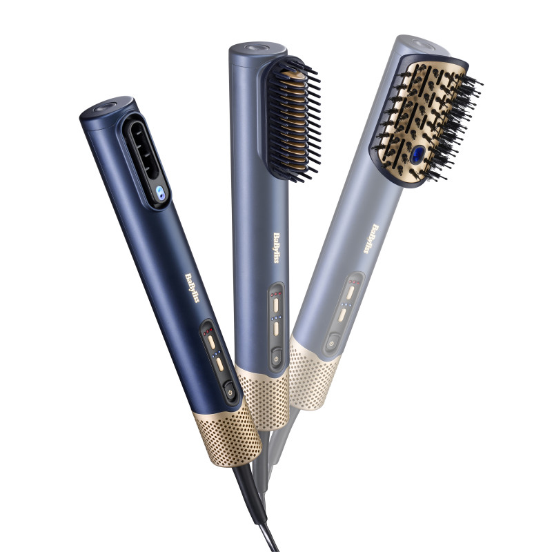 spazzola babyliss con bacchetta ad aria per capelli 1600w blu marino