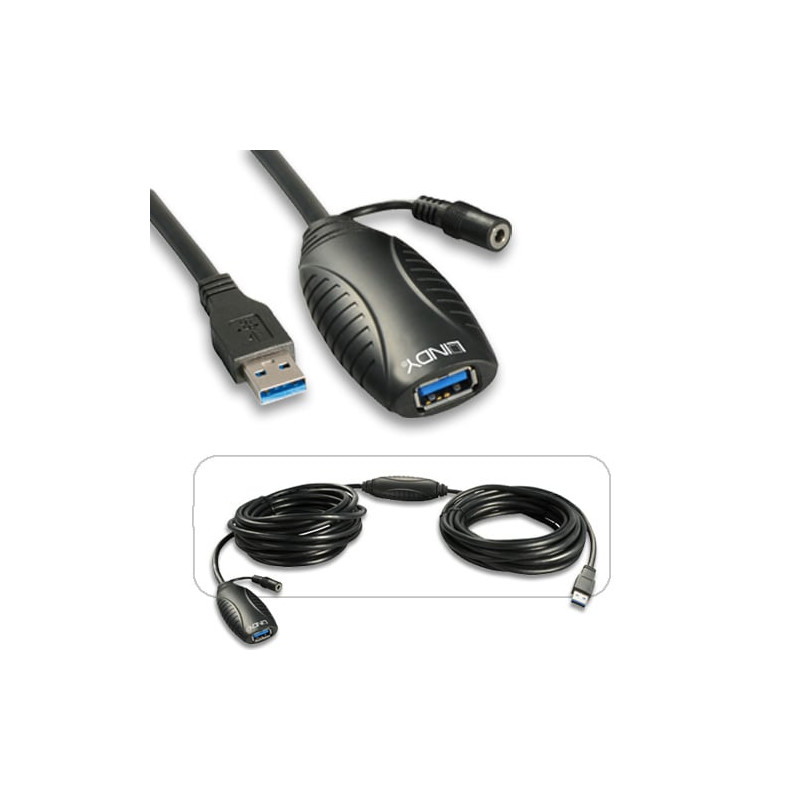 Cavo usb lindy 3.0 active extension 10m [43156]