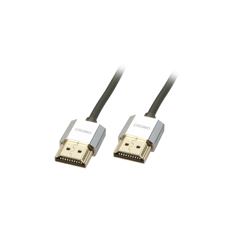 Cavo hdmi lindy cromo slim hdmi high speed a/a 0,5m con ethernet