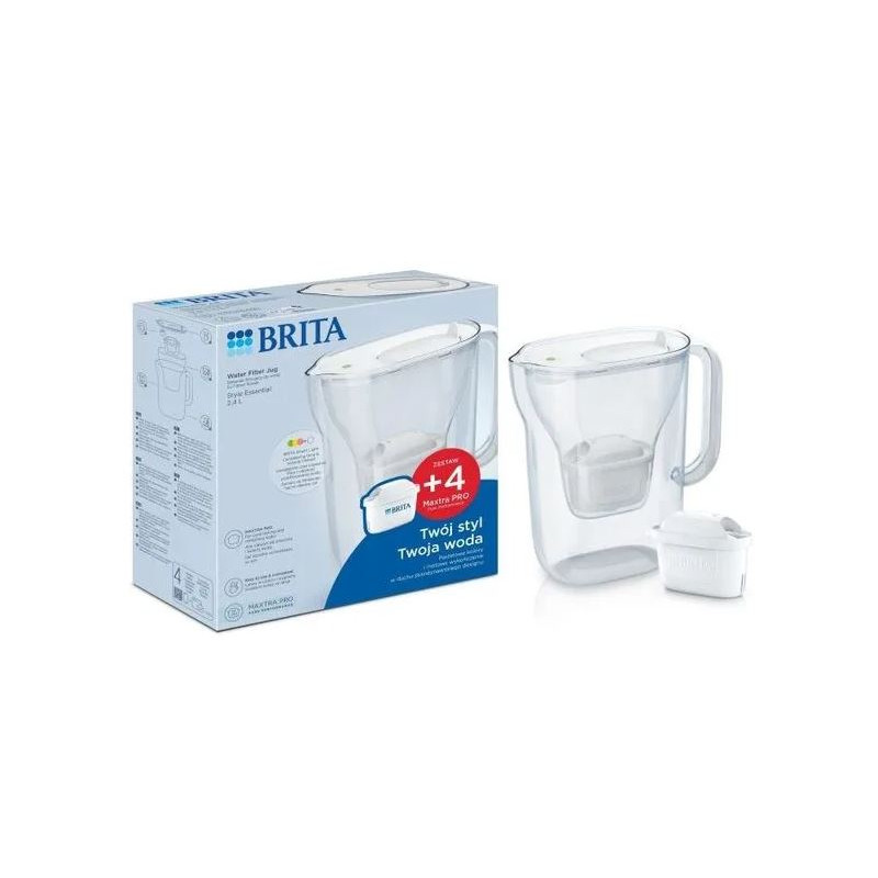 caraffa filtrante brita style essential 2.4l bianco [1059261]