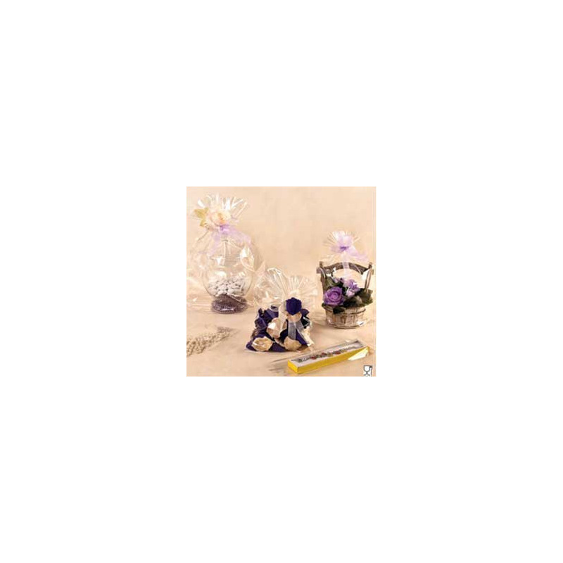 100 buste trasparenti crystal 8x24+4cm c/fondo quadro [us010tnn y08nn]