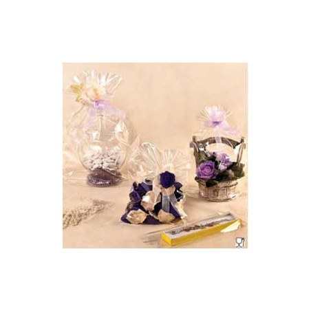 100 buste trasparenti crystal 8x24+4cm c/fondo quadro [us010tnn y08nn]