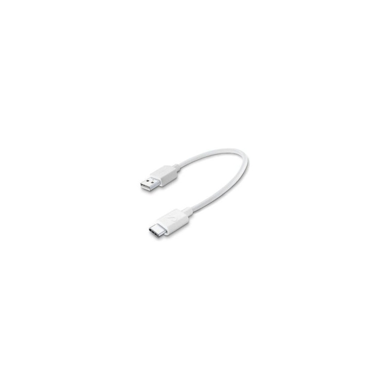 cavo usb cellular line cavo usbdatactrusbscw bianco 15 cm type c
