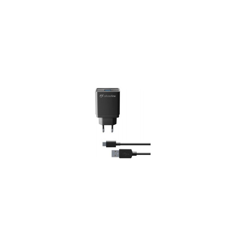 alimentatore da rete cellularline usb-c 10w nero