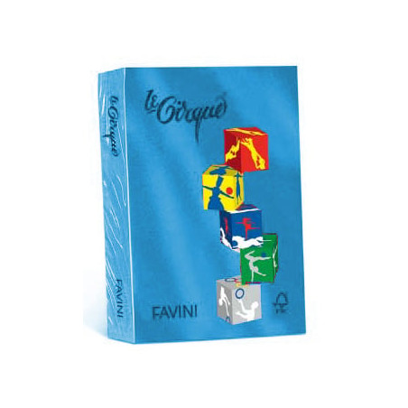 Carta in risma colorata favini 500 fogli a3 80gr lecirque azzurro