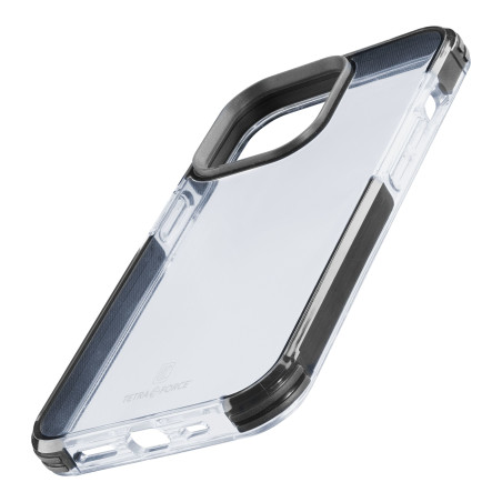 custodia cellularline tetra force strong guard per iphone 13 nero/trasparente