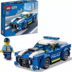 lego city - auto della polizia 1 figurine blu/bianco/nero [60312]