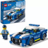 lego city - auto della polizia 1 figurine blu/bianco/nero [60312]