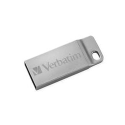 Pen drive 32gb verbatim mini usb con portachiavi argento