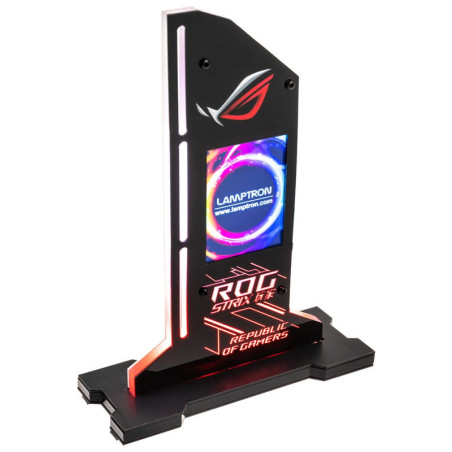 supporto gpu lamptron con display 240x360p/120x160x60mm/nero [lamp-hm024]