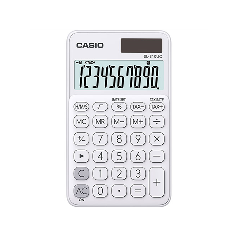 calcolatrice di base casio 70x118x8.4mm bianco [sl310ucwes]