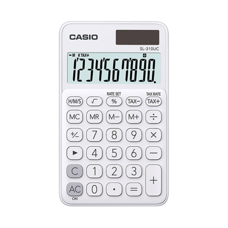 calcolatrice di base casio 70x118x8.4mm bianco [sl310ucwes]