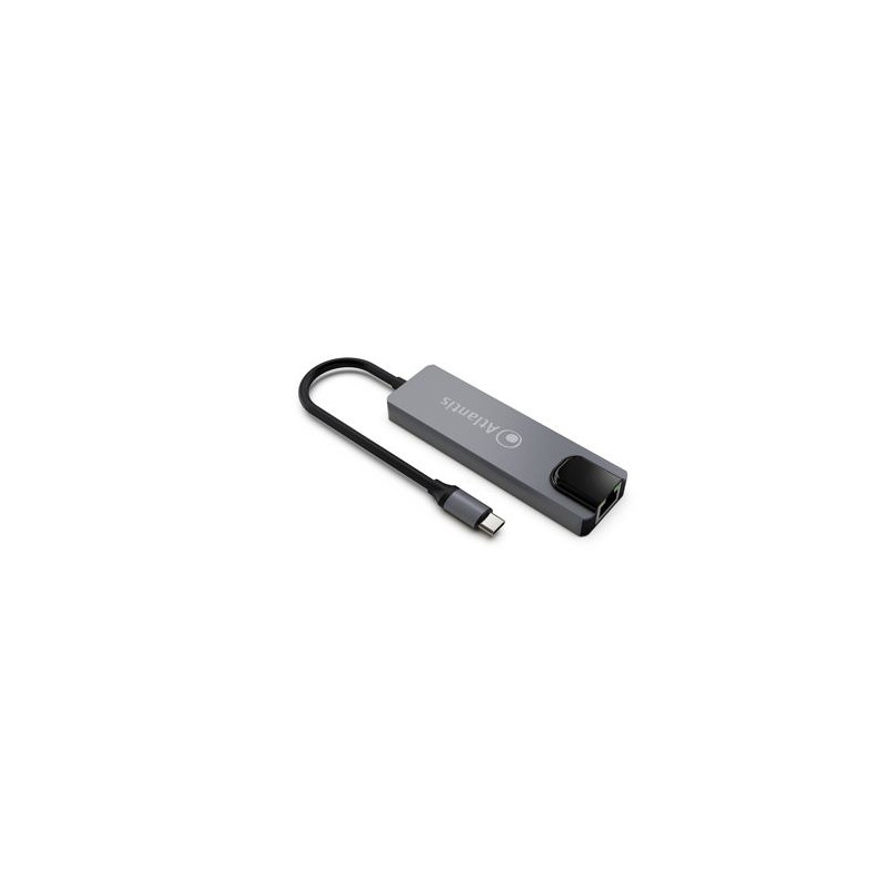 adattatore multiporta atlantis land 2xusb-c a gigabit ethernet