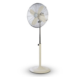 ventilatore bimar da terra 50w 4 pale 40cm cromo/bianco [vp415]