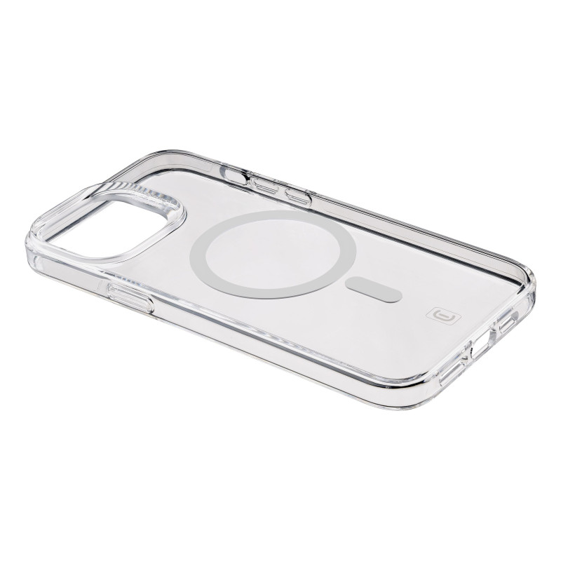 custodia cellularline gloss mag per iphone 15 pro trasparente