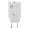 caricabatterie da rete cellularlineper iphone 8 usb-c 20w bianco