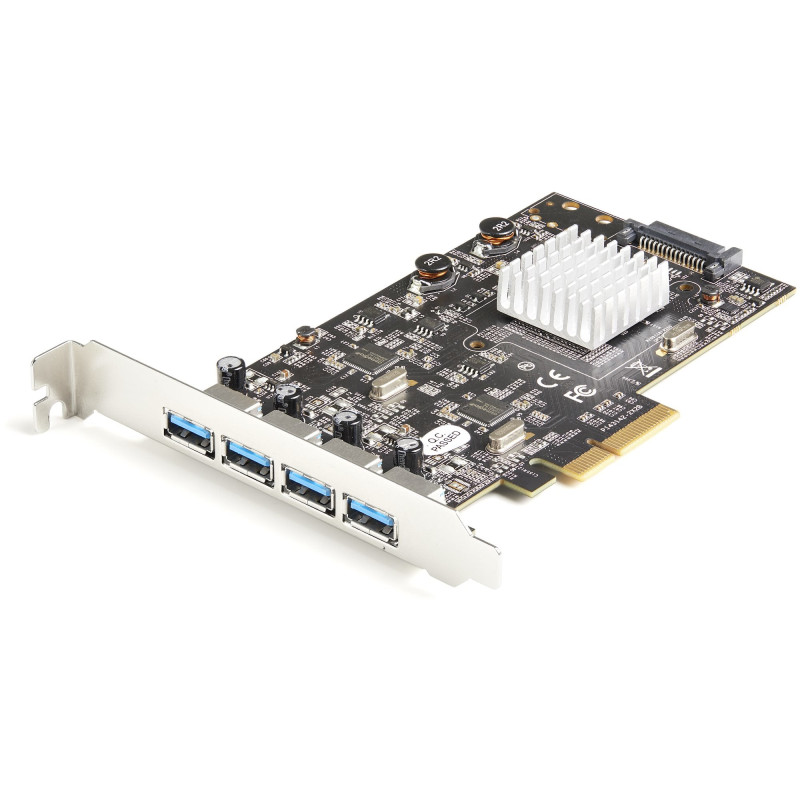 scheda pcie startech.com 4 porte 10gbps usb3.2 gen2/usb-a [pexusb314a2v2]