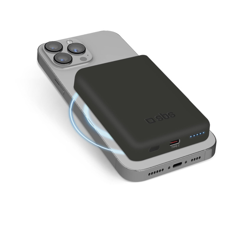batteria portatile sbs powerbank magnetico 5000mah nero [tebb5000mag1ck]