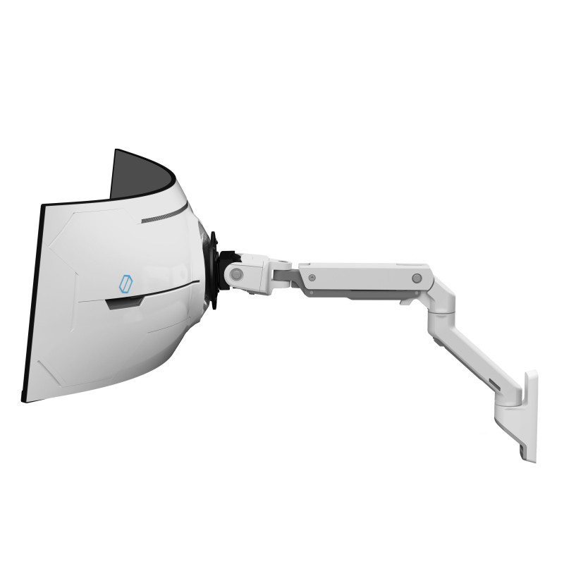 supporto monitor ergotron hx braccio per monitor a parete vhd bianco
