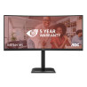 monitor led 34" aoc cu34e4cv ultrawide quad hd 3440x1440p 4ms