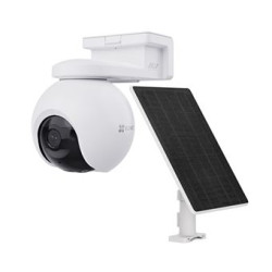 kit telecamera ip ezviz eb8 4k 4g con pannello solare 8w bianco-nero
