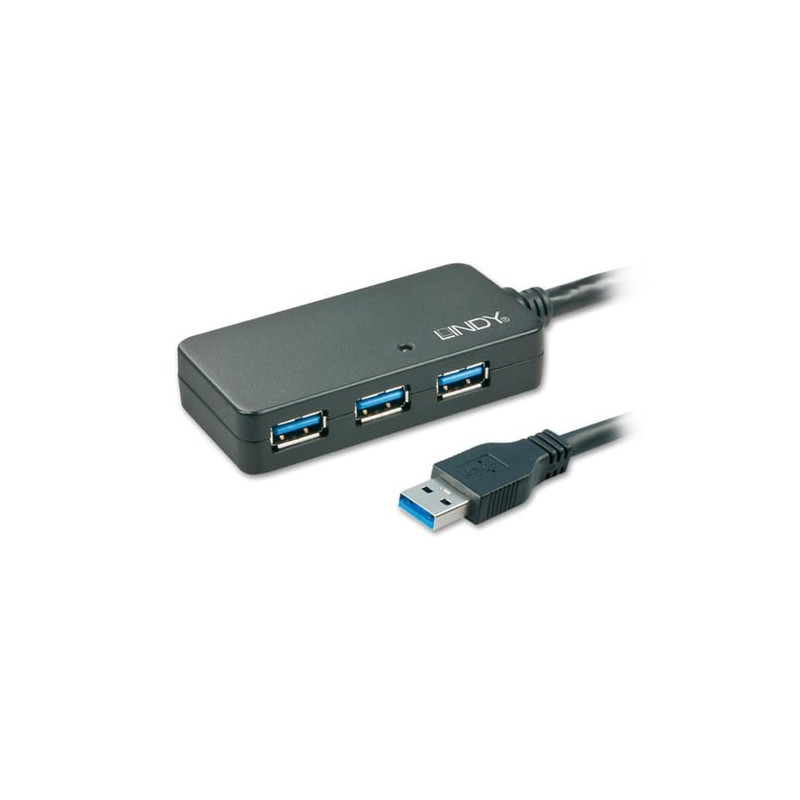 Hub usb lindy 3.0 hub pro con 4 porte [43159]