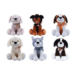 peluche globo 83437 pelux cane seduto assortito 35cm